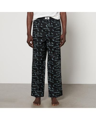 Calvin Klein Ck 96 Woven-cotton Sleep Trousers - Black