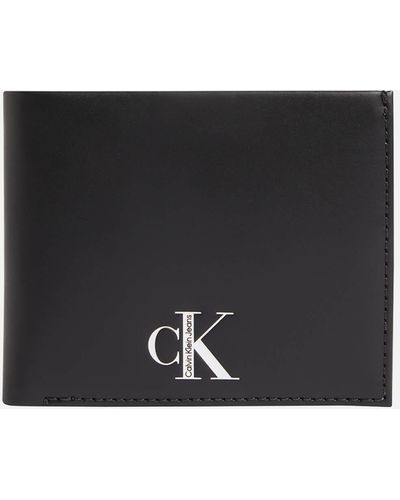 Calvin Klein Sport Essentials Bifold Logo-printed Leather Wallet - Black