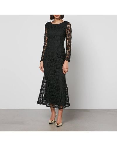 Never Fully Dressed Gaby Exposed Back Lace Dress - Black