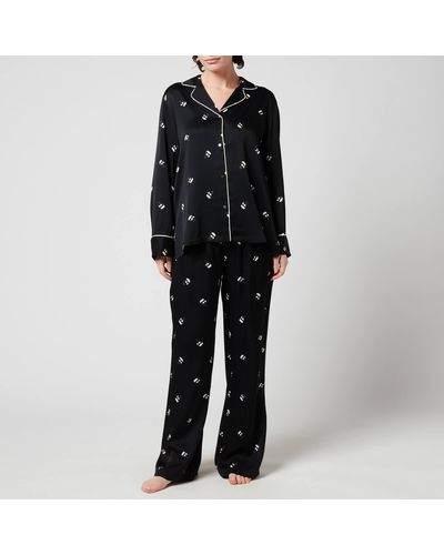 Karl Lagerfeld All-over Ikonik Pyjama Set - Black