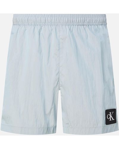 Calvin Klein Logo Patch Swimming Shorts - Blue