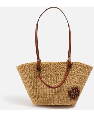 Tory Burch Straw Raffia Tote Handbag Purse Tan - $261 (47% Off