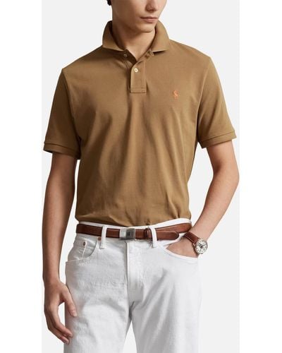 Polo Ralph Lauren Slim Fit Polo Shirt - Brown