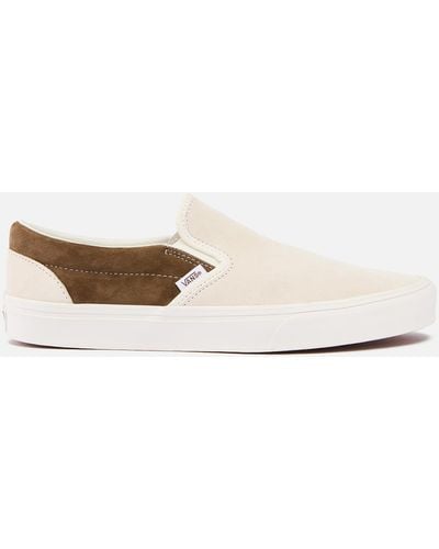 Vans Classic Slip On Suede Sneakers - White