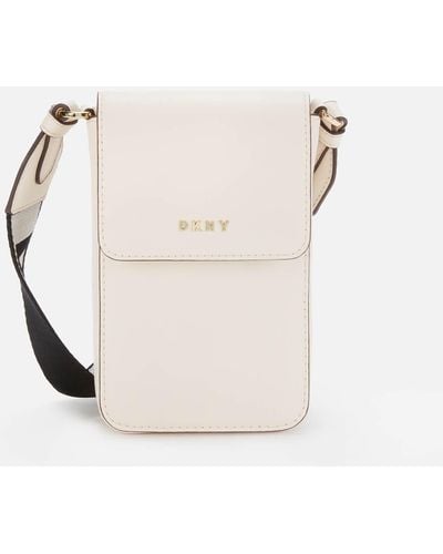 DKNY Winona Flap Phone Cross Body Bag - Natural