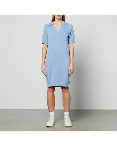 Tommy Hilfiger Cotton-knit Mini Dress - Blue