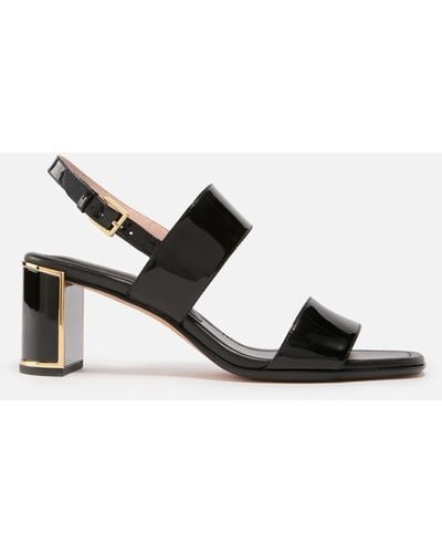 Kate Spade New York Merritt Patent Leather Heeled Sandals - Black