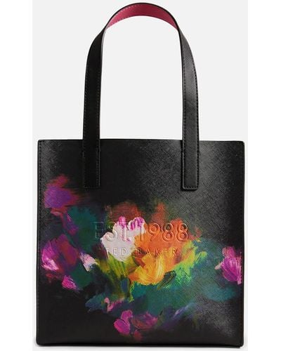 Ted Baker Paticon Paint Brush Printed Small Icon Tote - Black