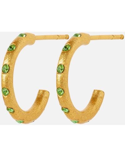 Lulu Omg Gold-Plated Crystal Earrings - Mettallic
