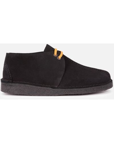 Clarks Desert Trek Suede Shoes - Black