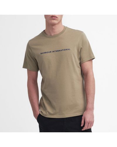 Barbour Motored Logo-print Cotton-jersey T-shirt - Green