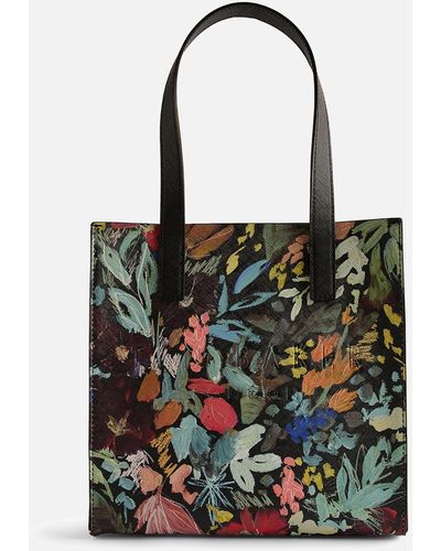 Ted Baker Beaicon Painted Meadow Faux Leather Bag - Black