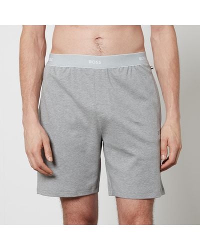 BOSS Relax Cotton-jersey Shorts - Grey