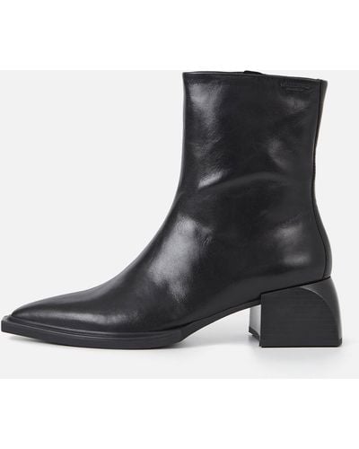 Vagabond Shoemakers Vivian Leather Heeled Boots - Black