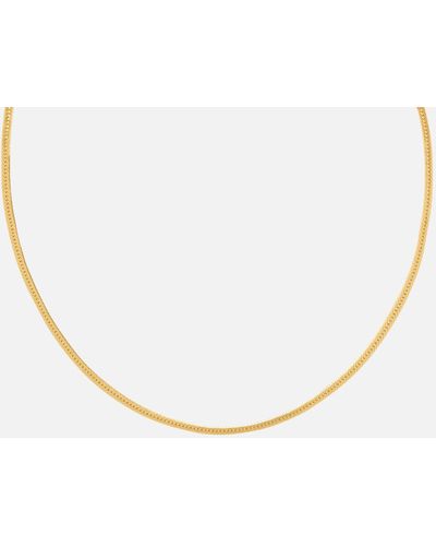 Astrid & Miyu Snake Chain Necklace In Gold - Metallic