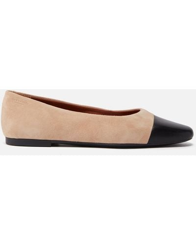 Vagabond Shoemakers Jolin Suede And Leather Ballet Flats - Brown