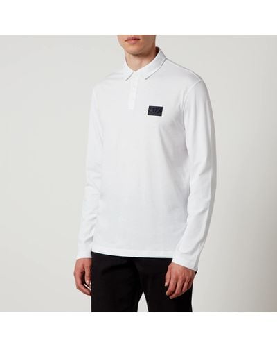 Armani Exchange Cotton-jersey Polo Shirt - White