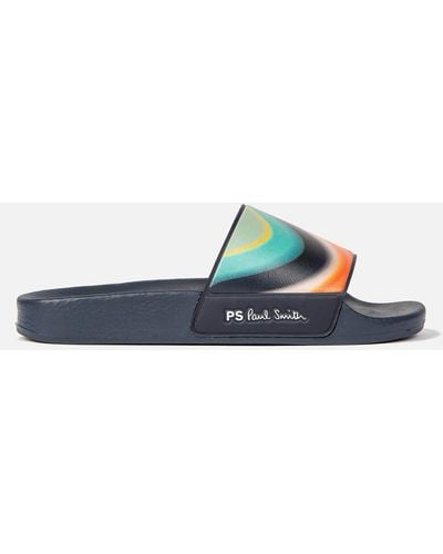 Paul Smith Nyro Rubber Slide Sandals - Blue