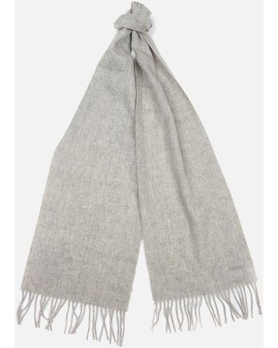 Barbour Lambswool Woven Scarf - Grey