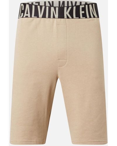 Calvin Klein Jeans Logo Cotton-blend Lounge Shorts - Natural