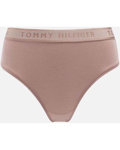 Tommy Hilfiger Logo-woven Stretch-modal Briefs - Brown