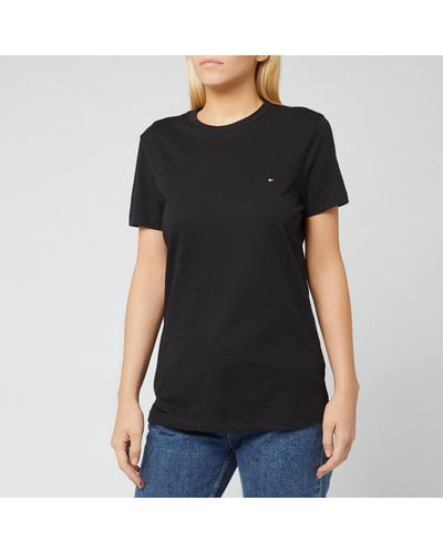 Tommy Hilfiger Crew Neck Logo T-shirt - Black