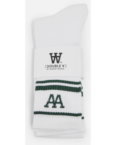 WOOD WOOD Con Two-pack Cotton-blend Socks - White