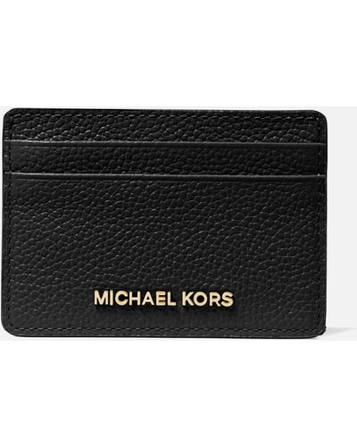 MICHAEL Michael Kors Jet Set Leather Card Holder - Black