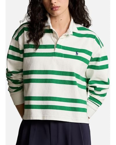 Polo Ralph Lauren Cotton-jacquard Rugby Shirt - Green