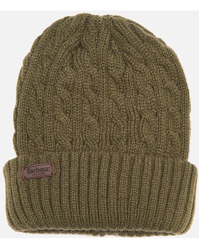 Barbour Barbour Balfron Cable-knit Beanie - Green