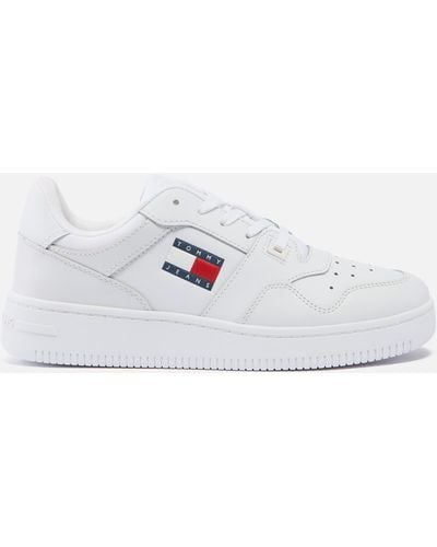 Tommy Hilfiger Leather Basket Sneakers - White