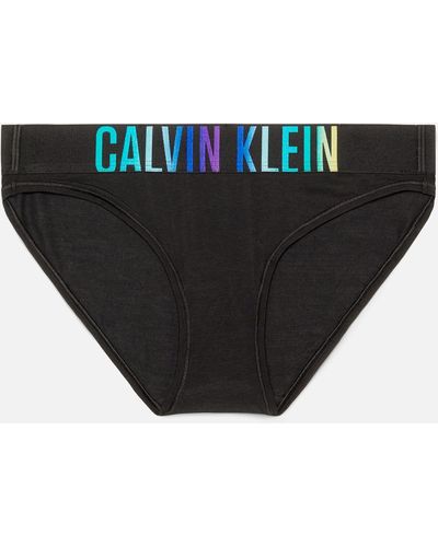 Calvin Klein Intense Pride Logo-print Stretch-jersey Briefs - Black
