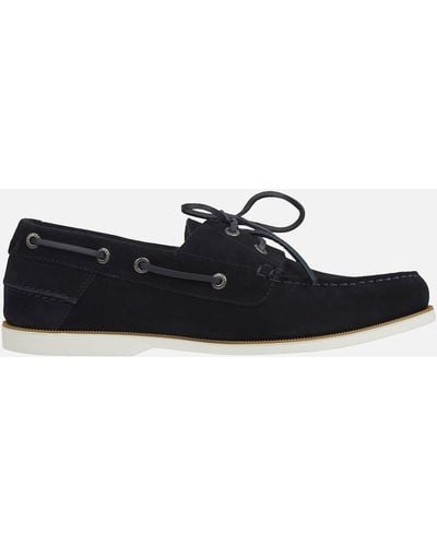 Tommy Hilfiger Suede Boat Shoes - Black