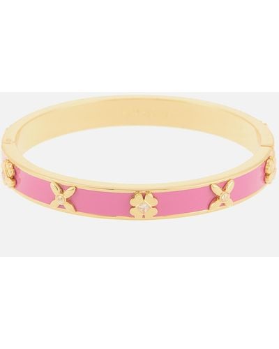 Kate Spade Heritage Bloom Gold Plated And Resin Bangle - Pink