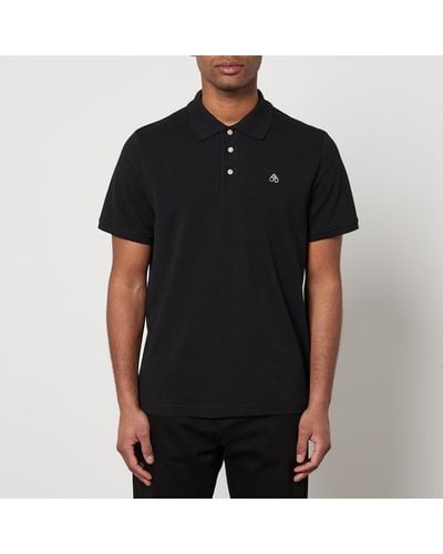 Moose Knuckles Cotton-Piqué Polo Shirt - Black