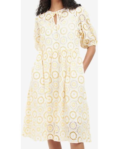 Barbour Edis Borderie Anglaise Cotton Dress - Natural