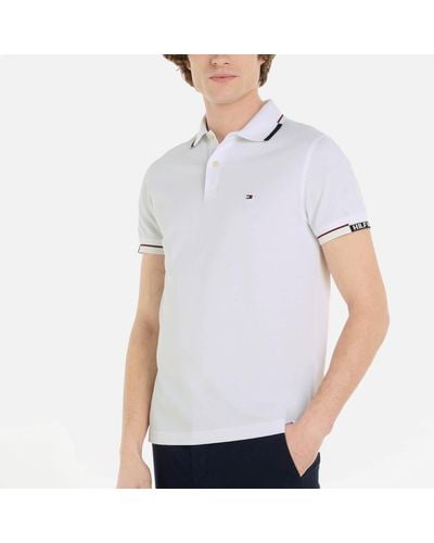 Tommy Hilfiger Slim Fit Organic Cotton-Blend Polo Shirt - Weiß