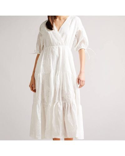 Ted Baker Darita Tiered Cotton-Blend Dress - Weiß