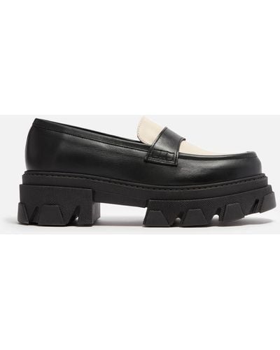 Alohas Trailblazer Two-tone Leather Loafers - Black