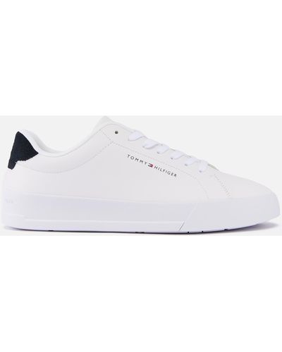 Tommy Hilfiger Leather Court Sneakers - White