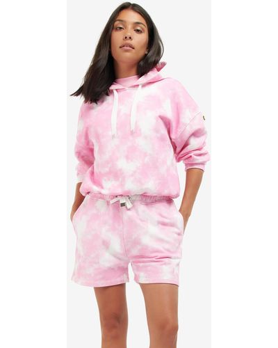 Barbour Chinetti Tie-dyed Cotton Hoodie - Pink