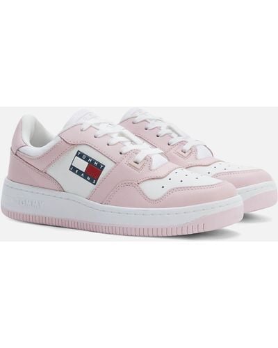Tommy Hilfiger Retro Basket Leather Sneakers - White