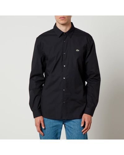 Lacoste Classic Poplin-cotton Shirt - Black