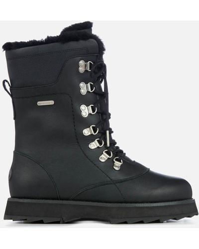 EMU Comoro 2.0 Leather Lace-up Boots - Black