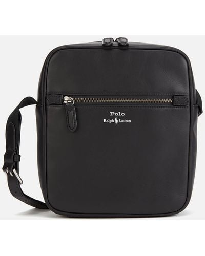 Polo Ralph Lauren Smooth Leather Cross Body Bag - Black