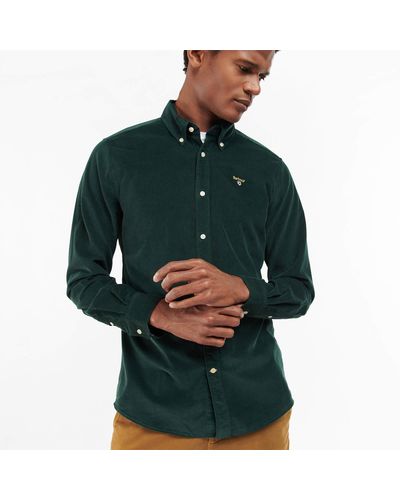 Barbour Yaleside Tailored Corduroy Shirt - Green
