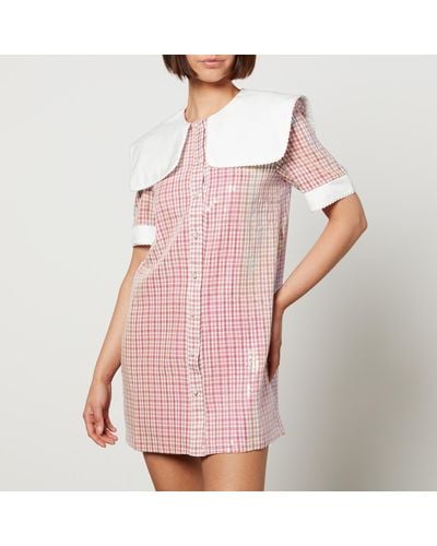 Sister Jane Toffee Sequin Checked Mini Dress - Pink