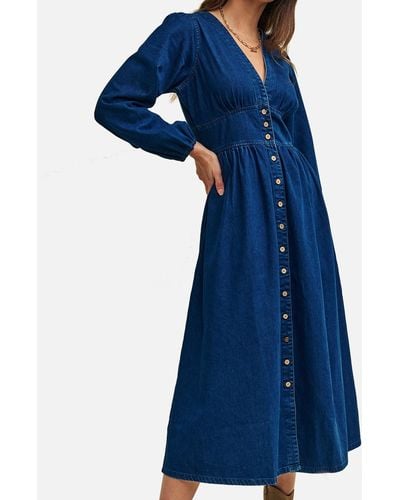Nobody's Child Starlight Denim Midi Dress - Blue
