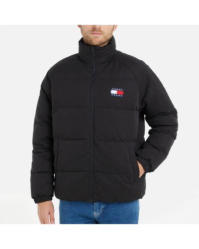 Tommy Hilfiger Logo-print Quilted Shell Puffer Jacket - Black