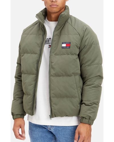 Tommy Hilfiger Logo-print Quilted Shell Puffer Jacket - Green